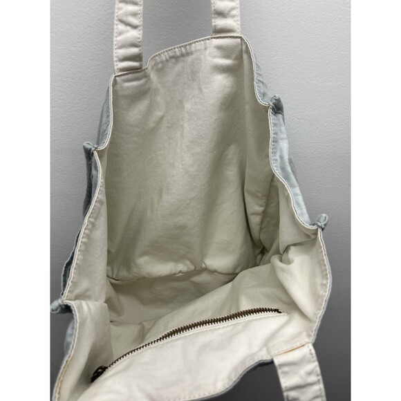 FEED The Children Large Canvas Light Blue Tote Bag - Picture 8 of 16